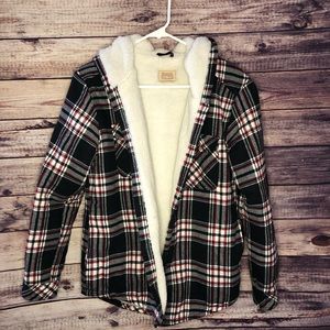 Ladies’ Sherpa-Lined Hooded Flannel